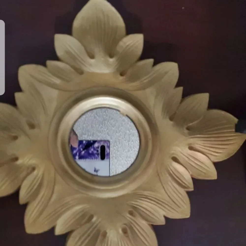 Sunburst Gold (PAINTED) Plastic Wall Hanging Mirror Square